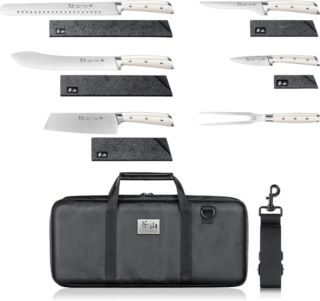 Cangshan S1 Series 1023718 German Steel Forged 7-Piece BBQ Knife Set