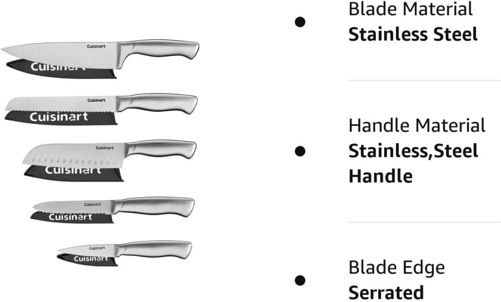 Cuisinart Colored Metallic Knife Set (5-pc Stainless)