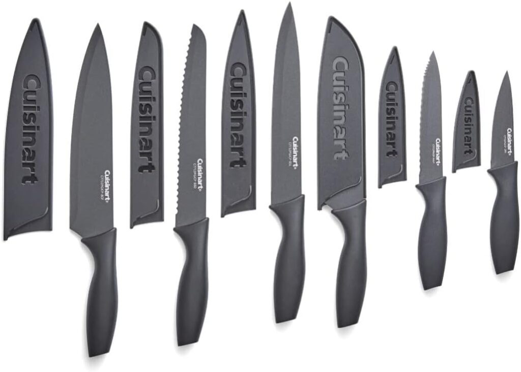 Cusinart Block Knife Set, 12pc Cermaic Knife Set with 6 Blades  6 Blade Guards, Lightweight, Stainless Steel, Durable  Dishwasher Safe, C55-12PCKSAM