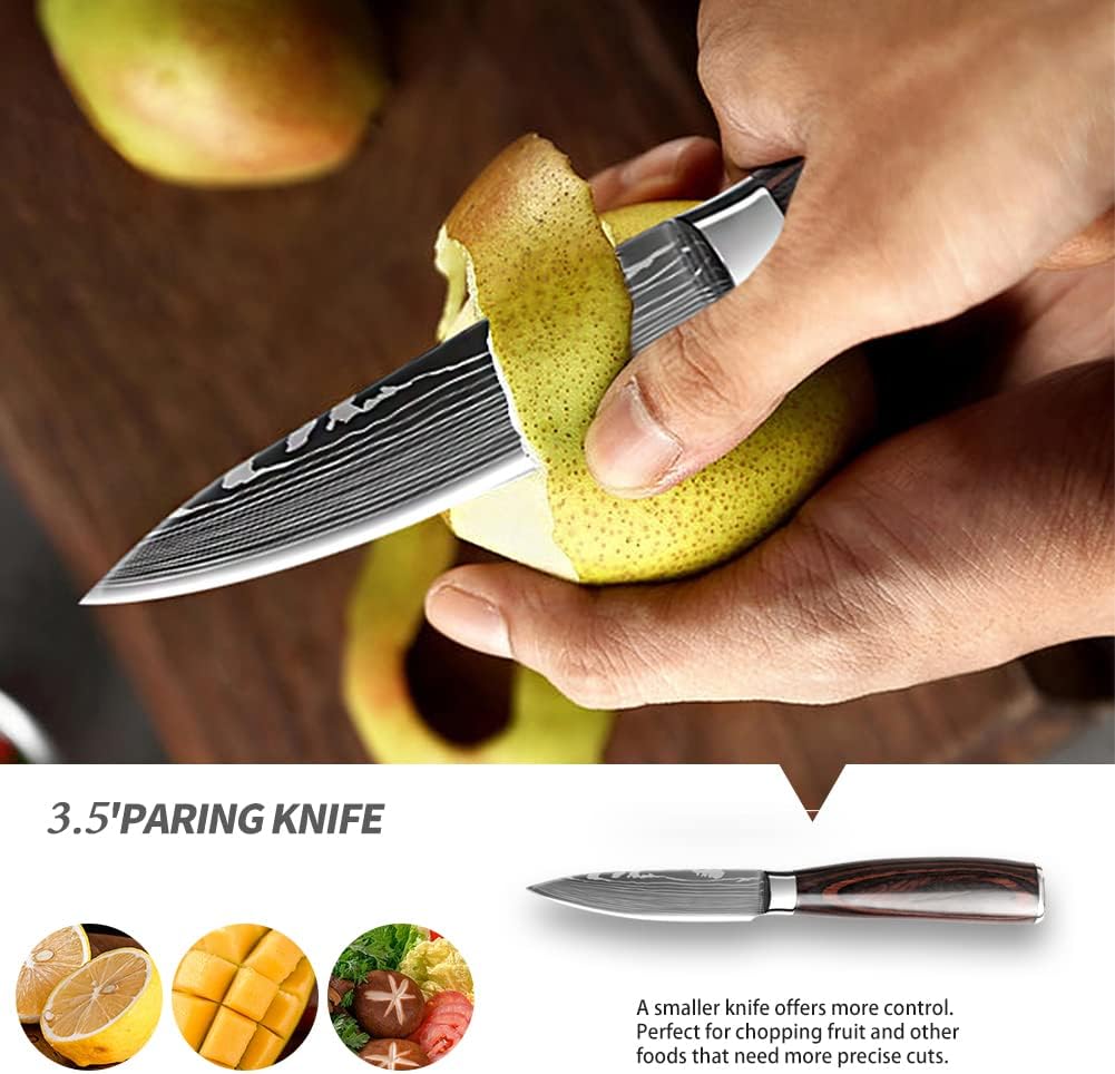 Hong Won Knife Set,3.5-8 Inch Set Boxed Knives,Premium German Stainless Steel Kitchen Knife,5 Pieces Knife Set-厨房刀套装