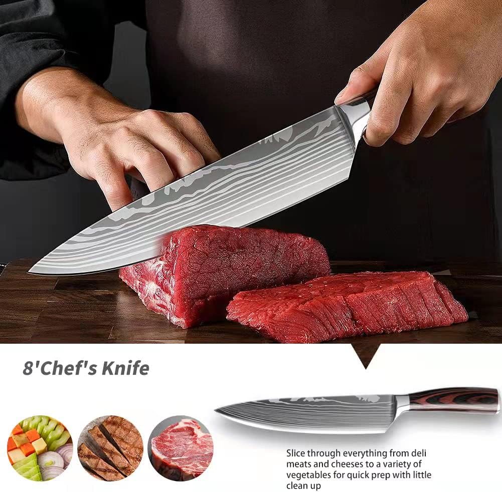 Hong Won Knife Set,3.5-8 Inch Set Boxed Knives,Premium German Stainless Steel Kitchen Knife,5 Pieces Knife Set-厨房刀套装