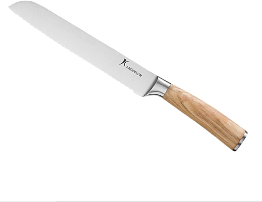 kangdelun Natura Series 6 PCS Chef Knife Set with Gift Box, Ultra Sharp Kitchen Knives with Natural Wooden Handles