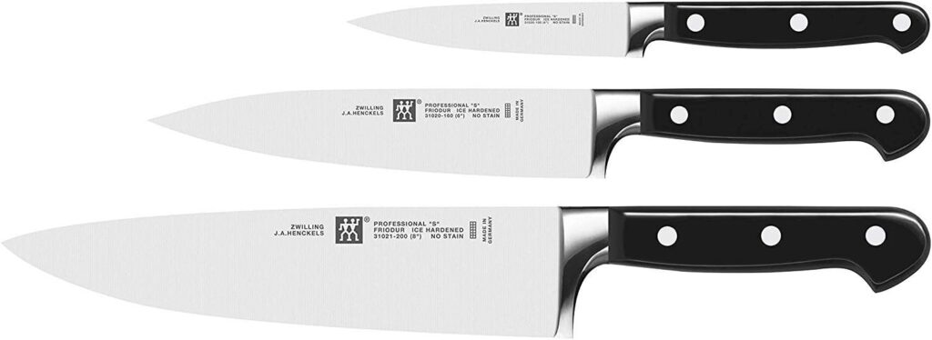 Professional S Zwilling J.A Henckels 3 Piece Knives Set, Black/Stainless Steel (35602-000-0)