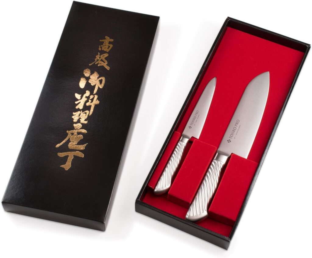 Tojiro PRO DP Cobalt Alloy Steel Interrupted All Stainless Steel Knife Set of 2 FT-150A