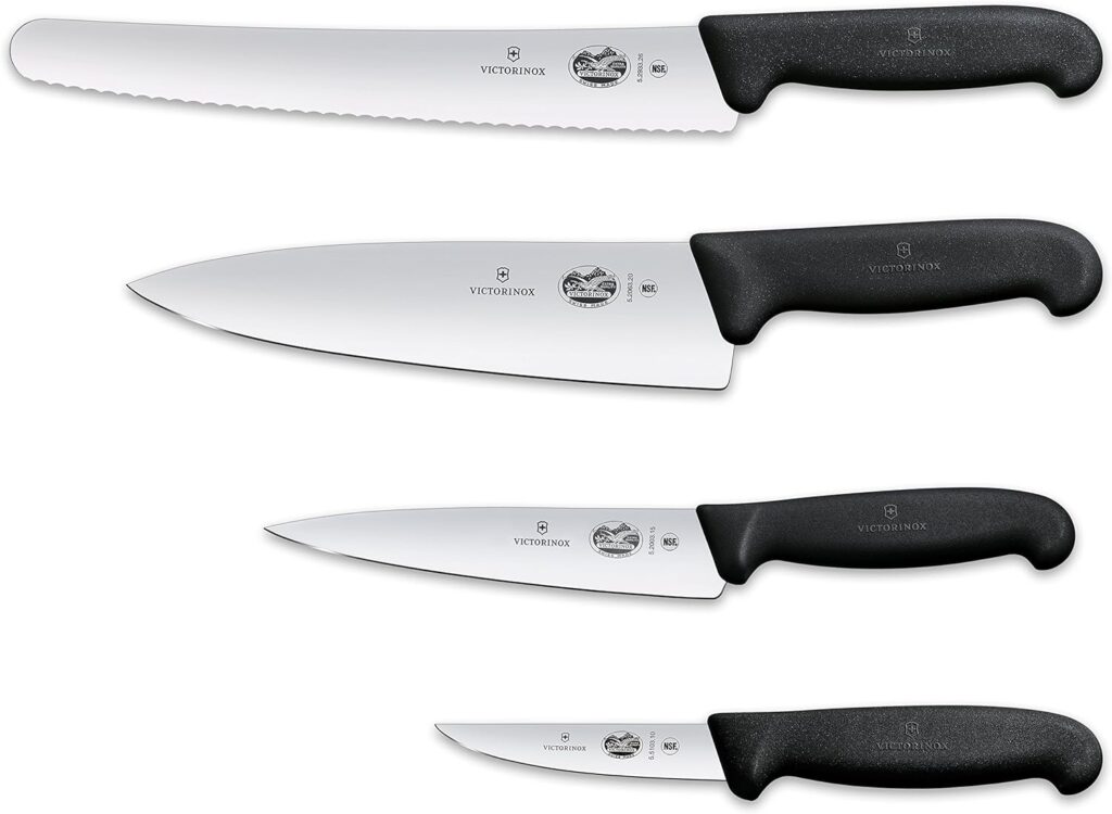 Victorinox 4-Piece Knife Set with Fibrox Handles