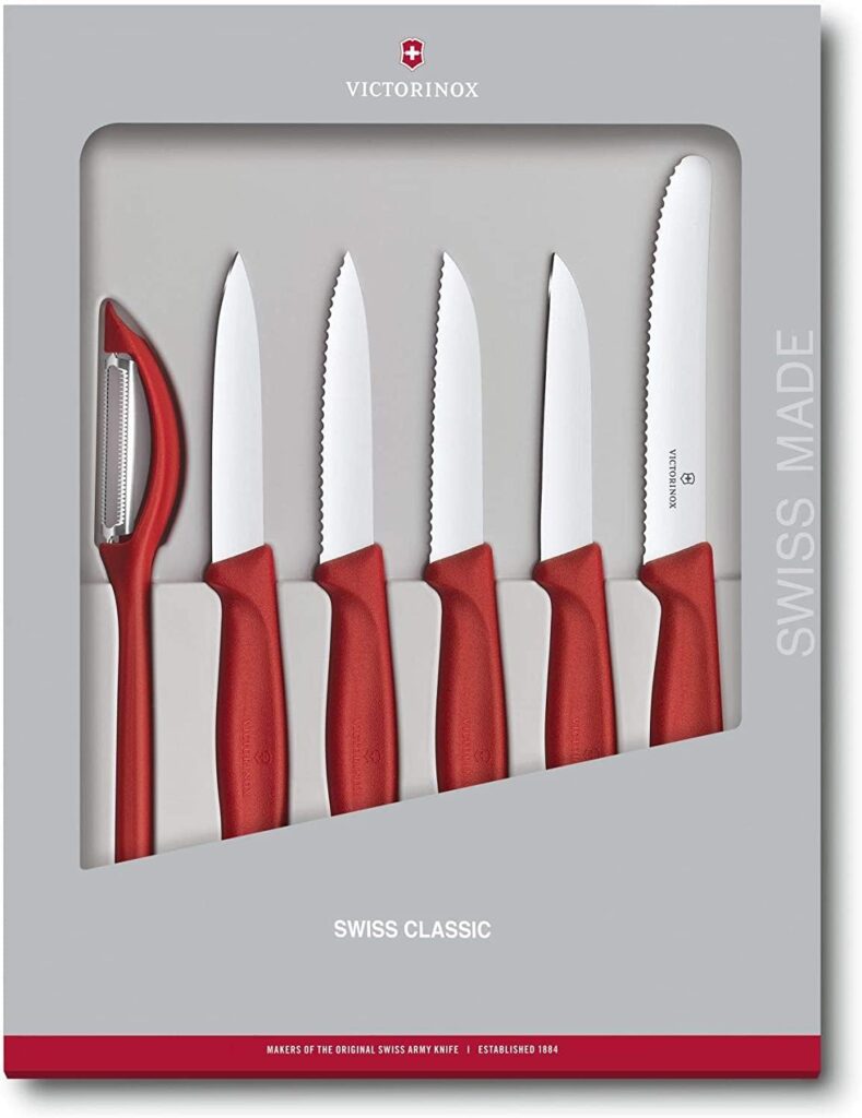 Victorinox Swiss Army 6.7111.6G Swiss Classic Knife Set Red Set of 6