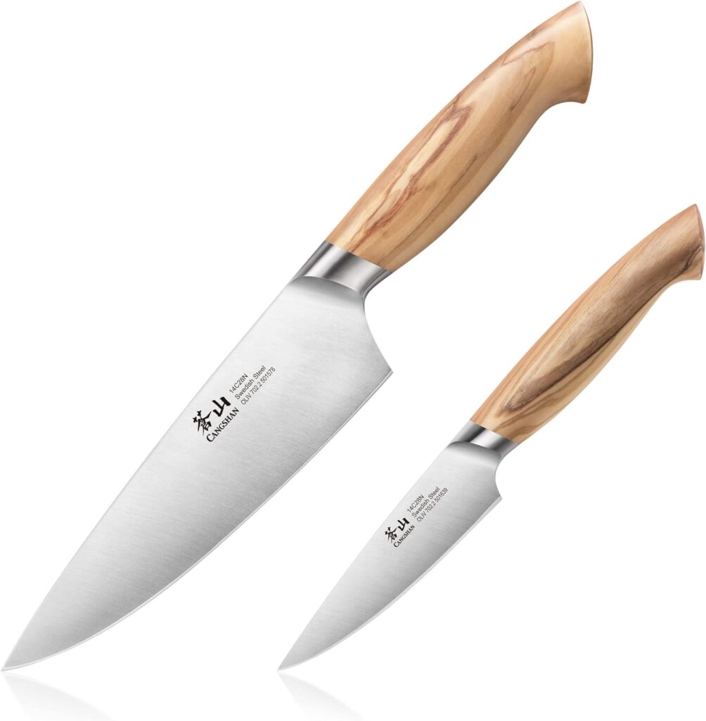 Cangshan OLIV Series 501660 Swedish 14C28N Steel Forged 2-Piece Starter Knife Set